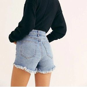 Free People CRVY Vintage High Rise Shorts